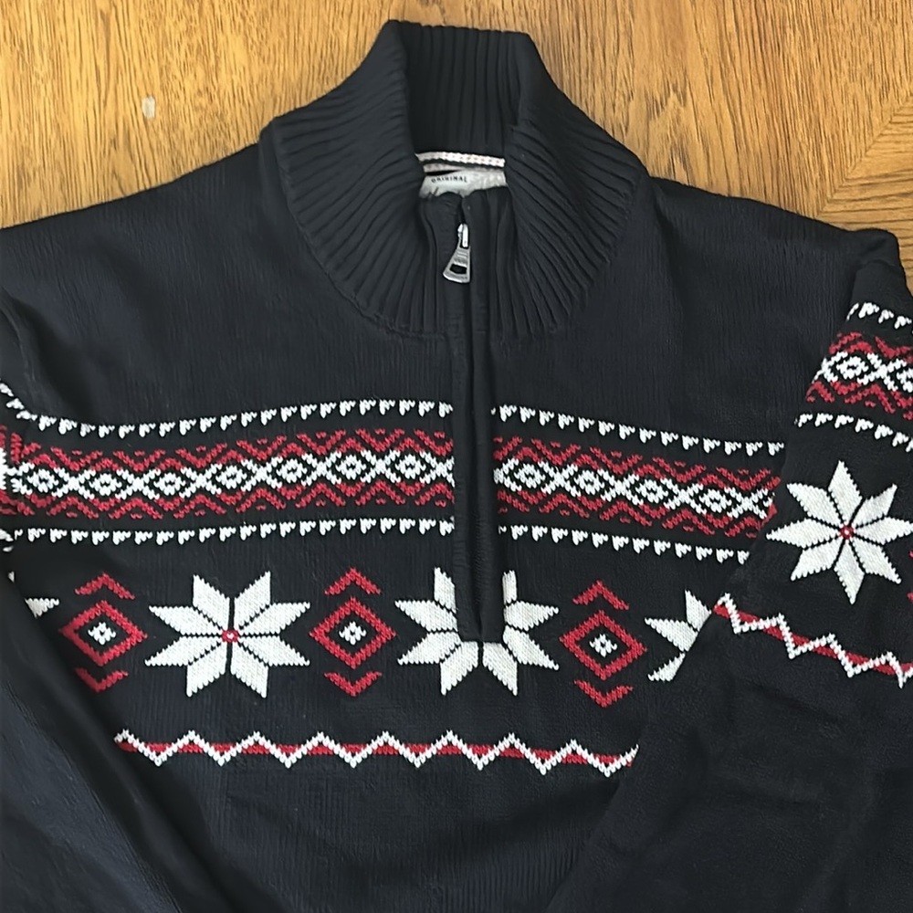 *NWOT* WEATHERPROOF VINTAGE Mens Quarter Zip Pullover Fairisle Sweater - XL - Picture 6 of 10